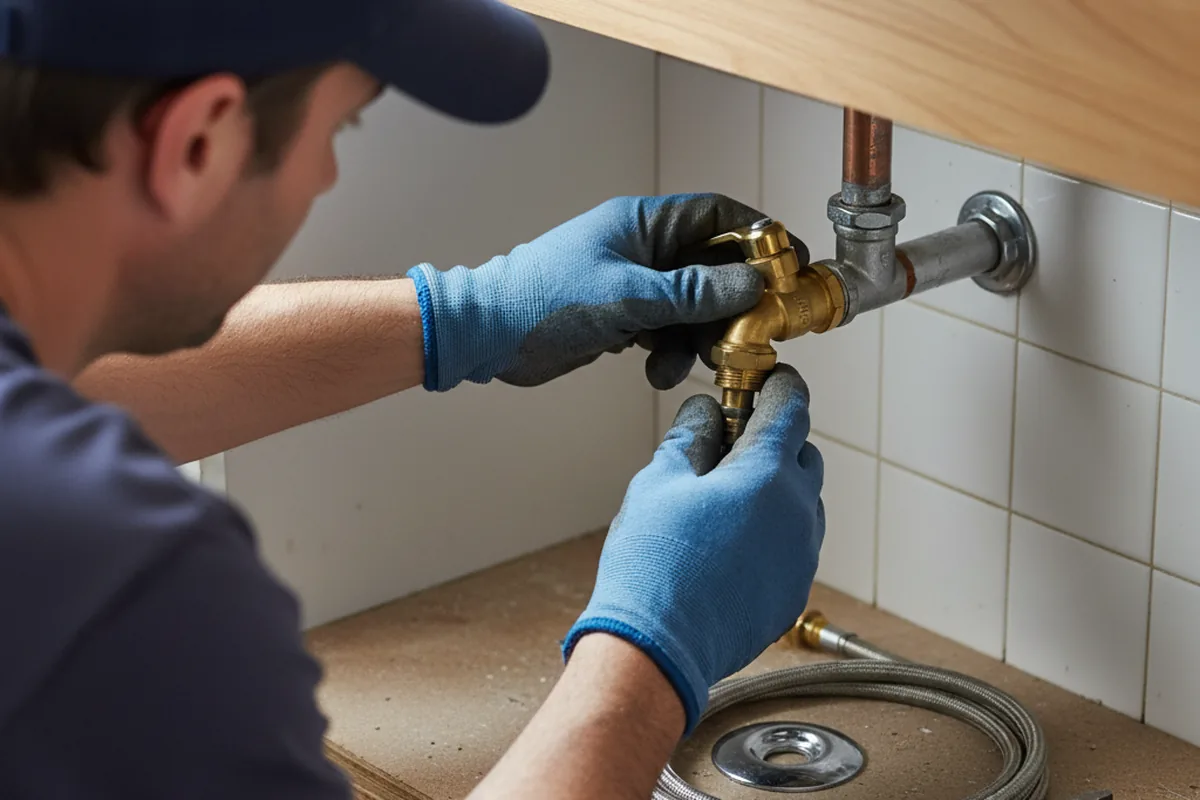 Shutoff valve and fitting work during Well Pump Repair in Little Rock